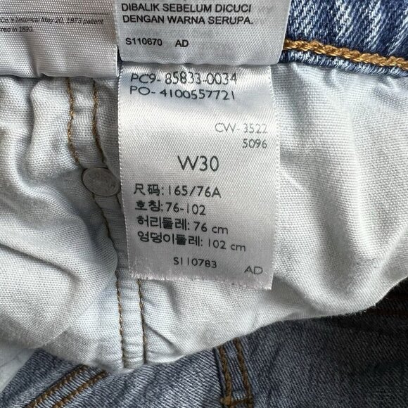 Levi’s 501 Cut-off Denim High Rise‎ Shorts Odeon Medium Wash Size 30 - Picture 5 of 8